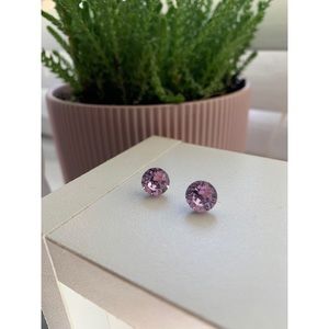 Lavender Cz Earrings